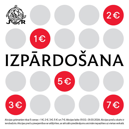 BOOKS ON SALE at bookstore JĀNIS ROZE – only 5 prices: 1 €, 2 €, 3 €, 5 €, 7 €