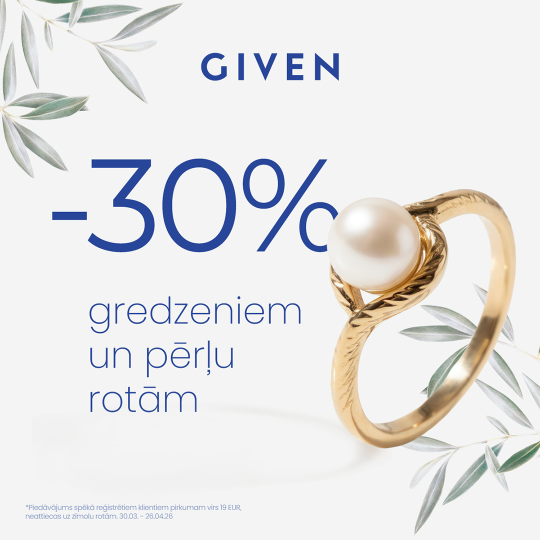 GIVEN gredzeniem un pērļu rotām -30%