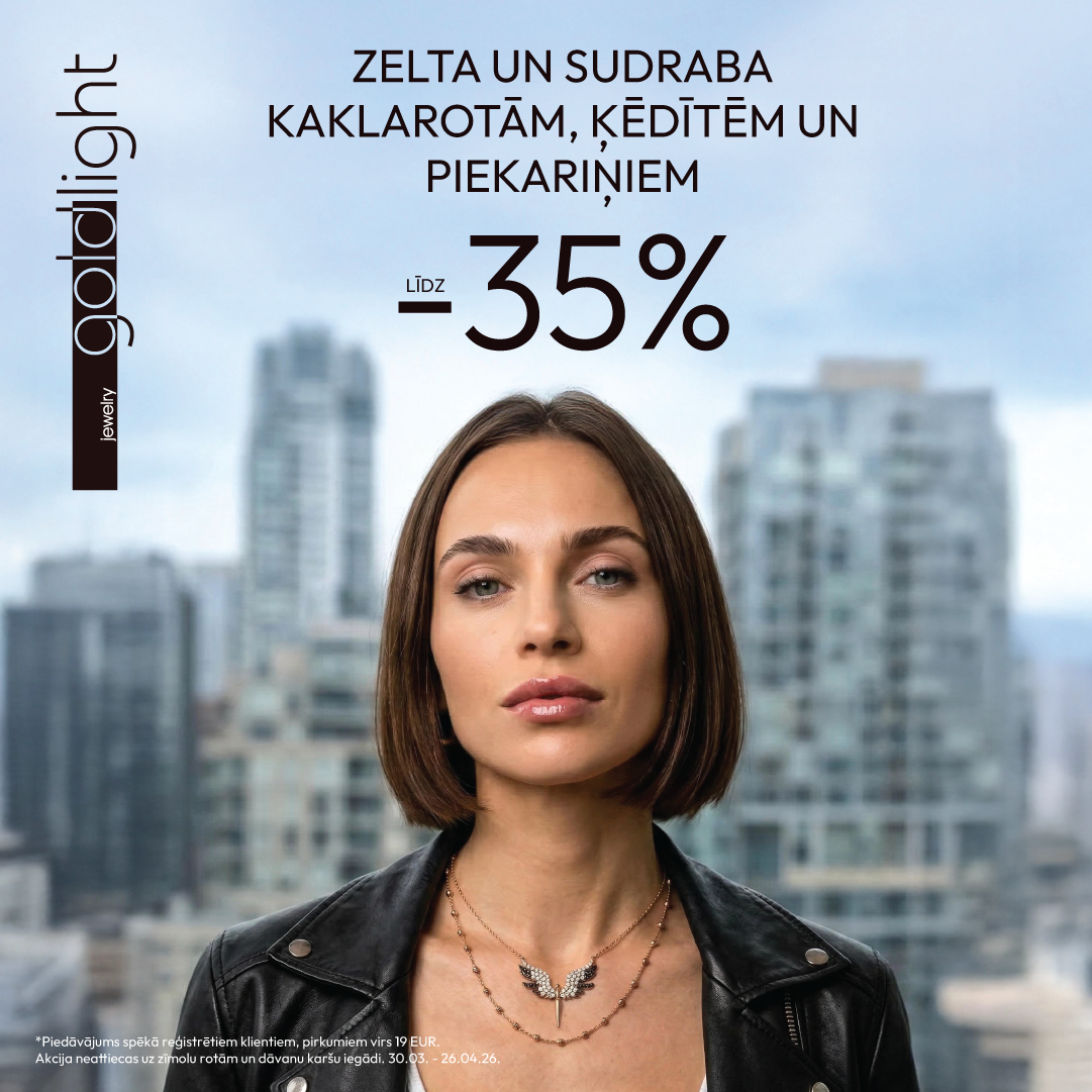 GOLDLIGHT zelta un sudraba kaklarotām, ķēdītēm un piekariņiem līdz -35%