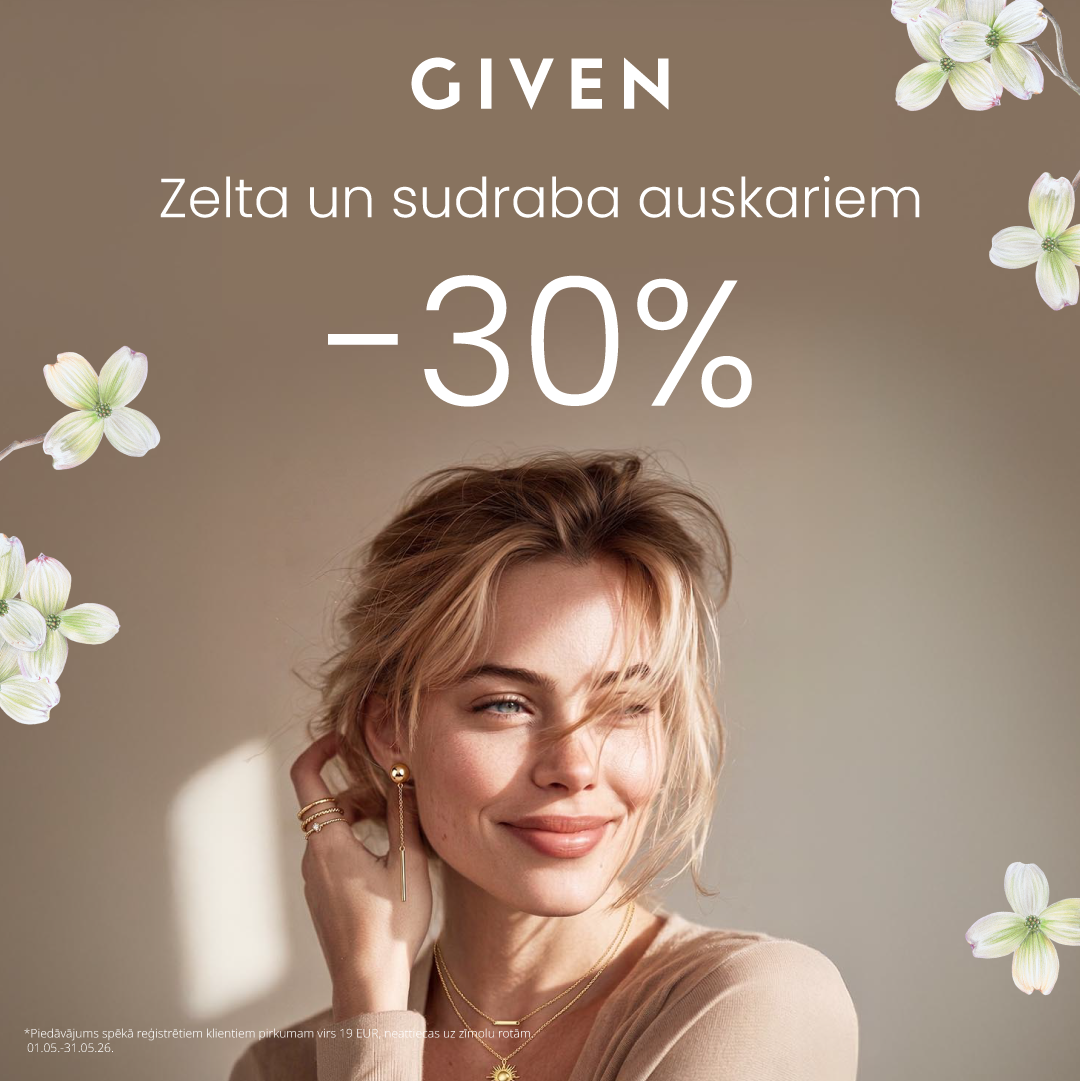 GIVEN zelta un sudraba auskariem -30%