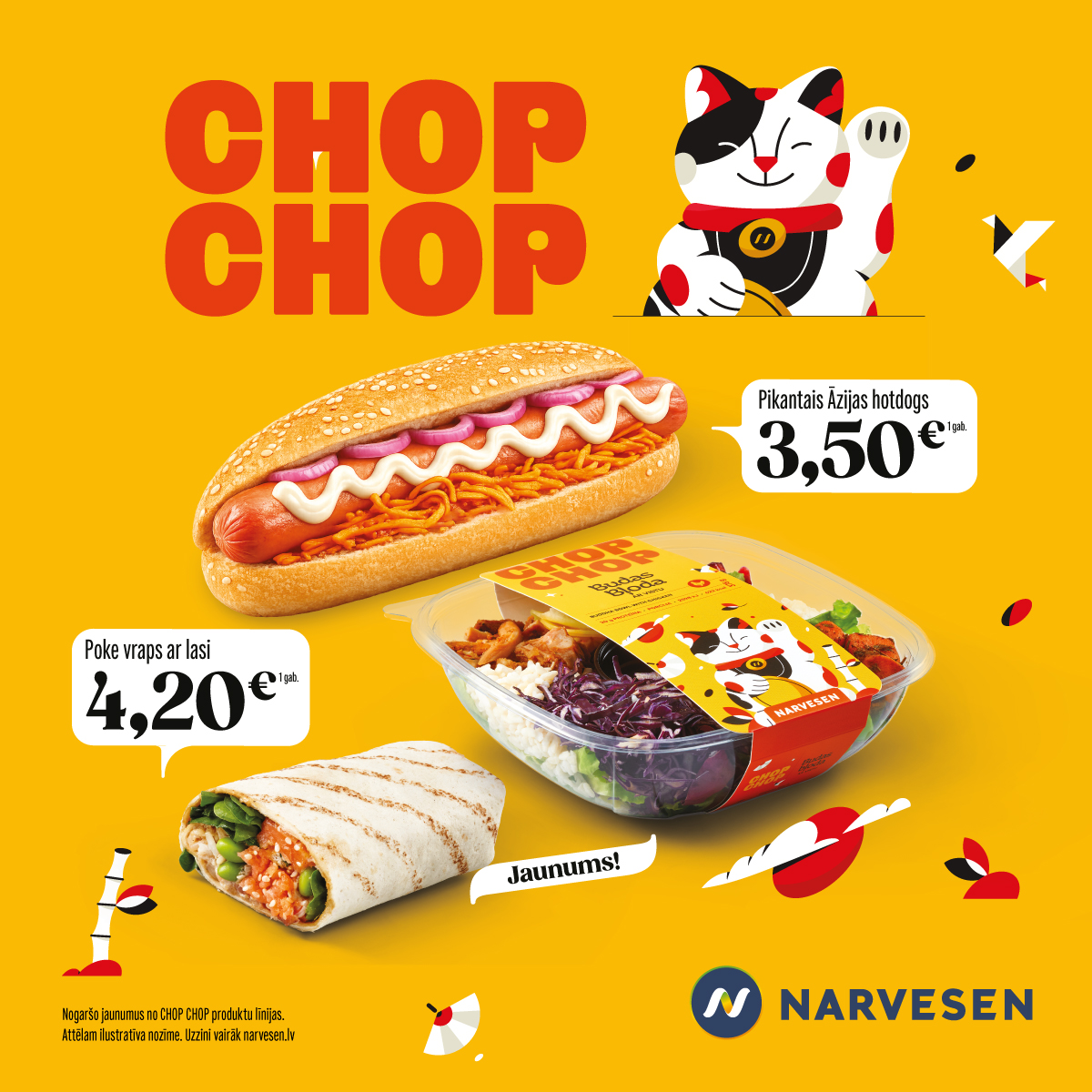NARVESEN Jaunums  – Āzijas produktu līnija CHOP CHOP