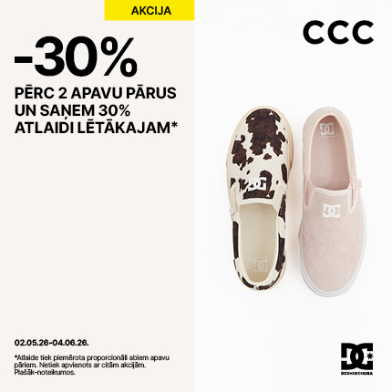 Divi apavu pāri, 30% atlaide lētākajam. Tikai CCC!