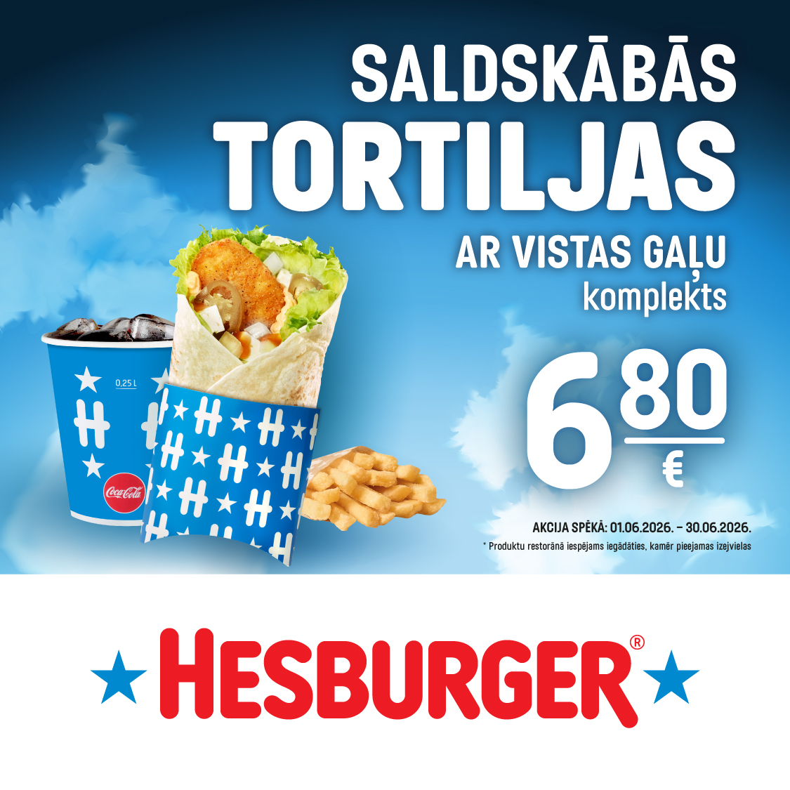 Hesburger jūnija piedāvājums
