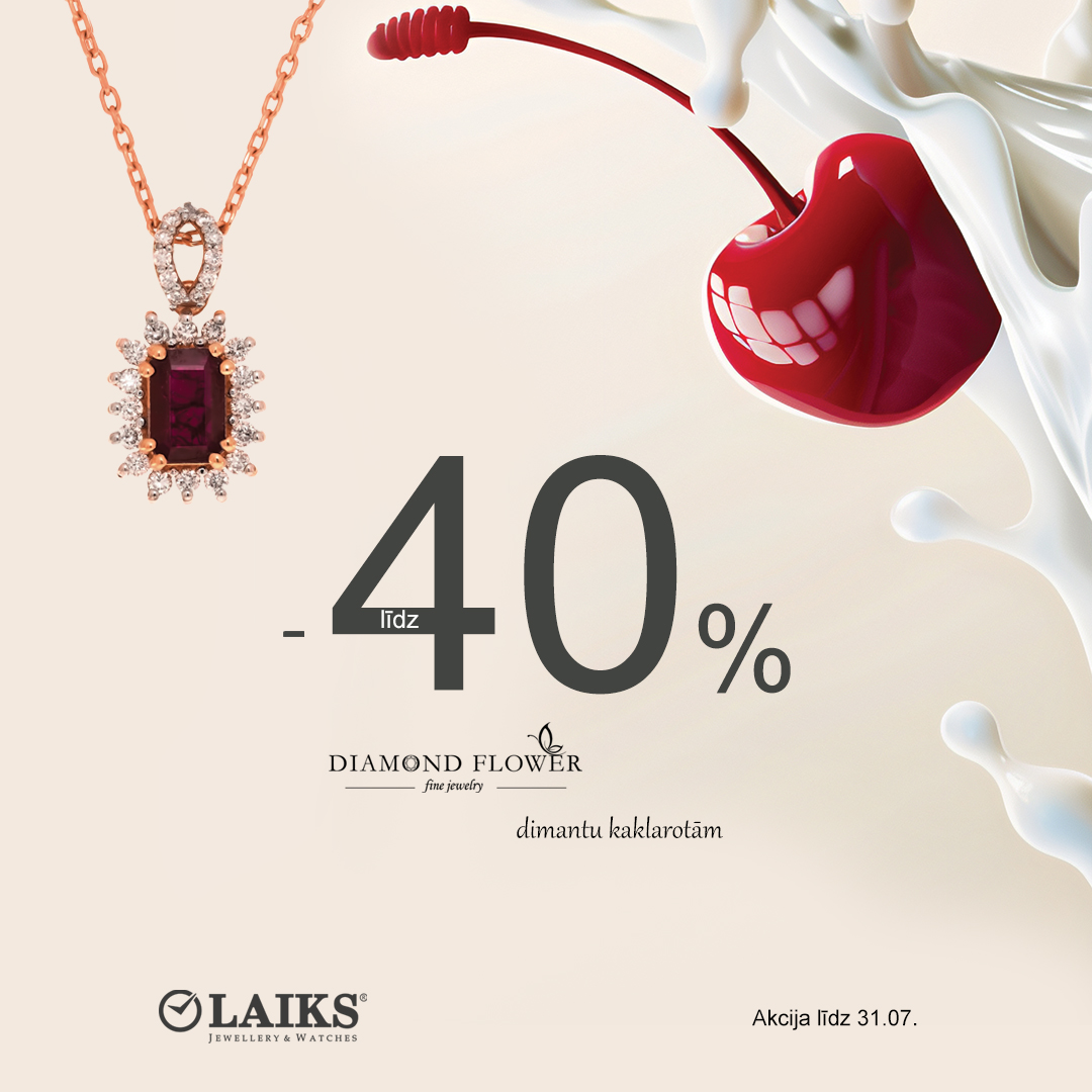 Dimantu kaklarotām līdz 40%