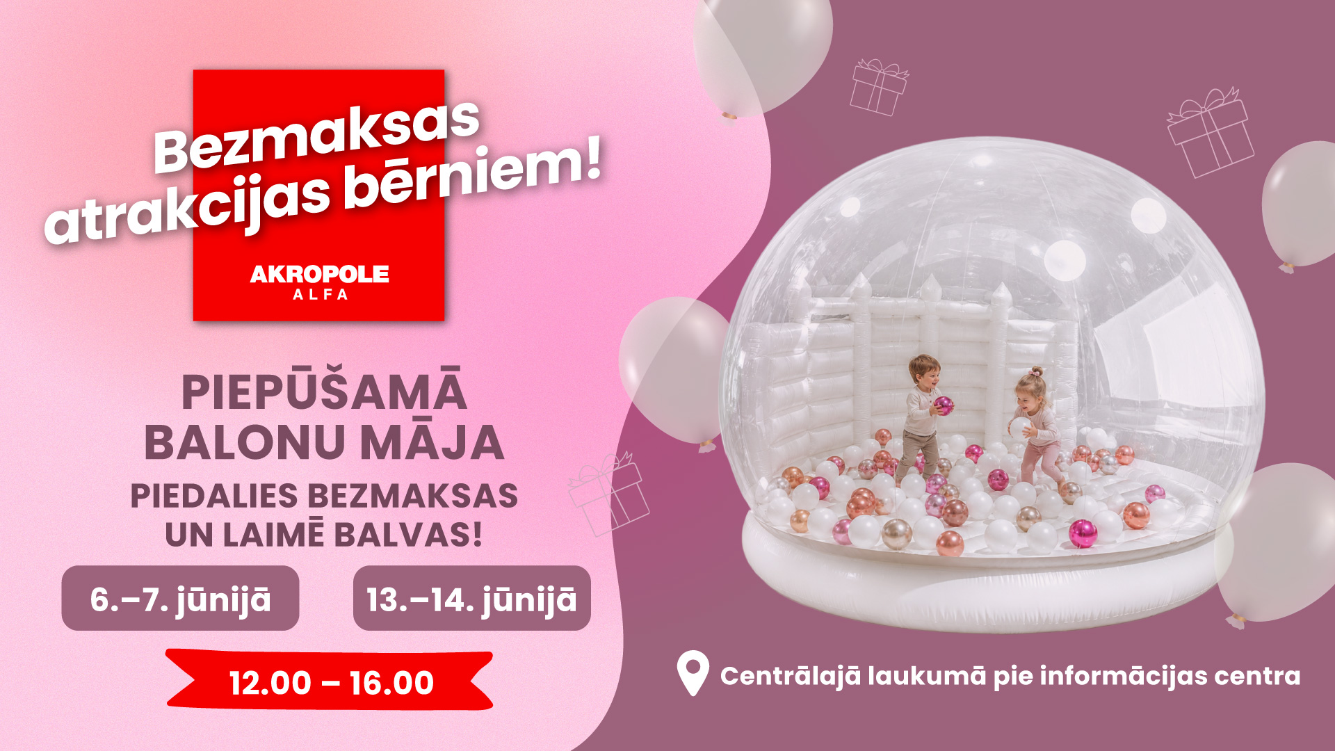 Bezmaksas atrakcijas bērniem