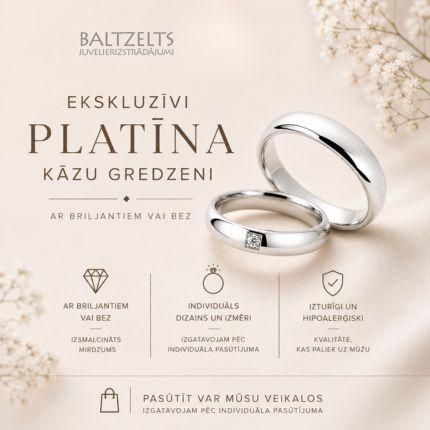 Ekskluzīvi platīna kāzu gredzeni