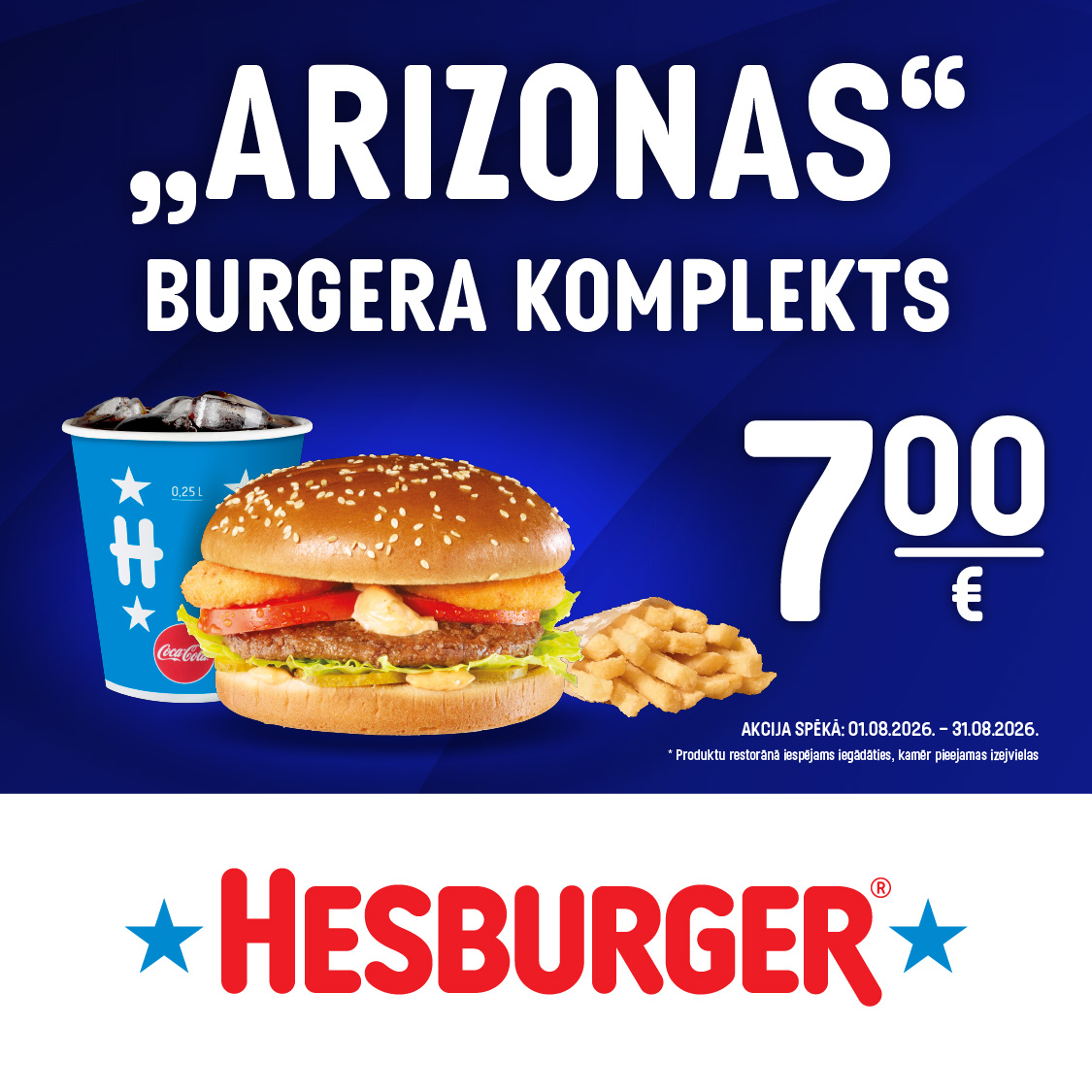 „Arizonas“ burgera komplekts