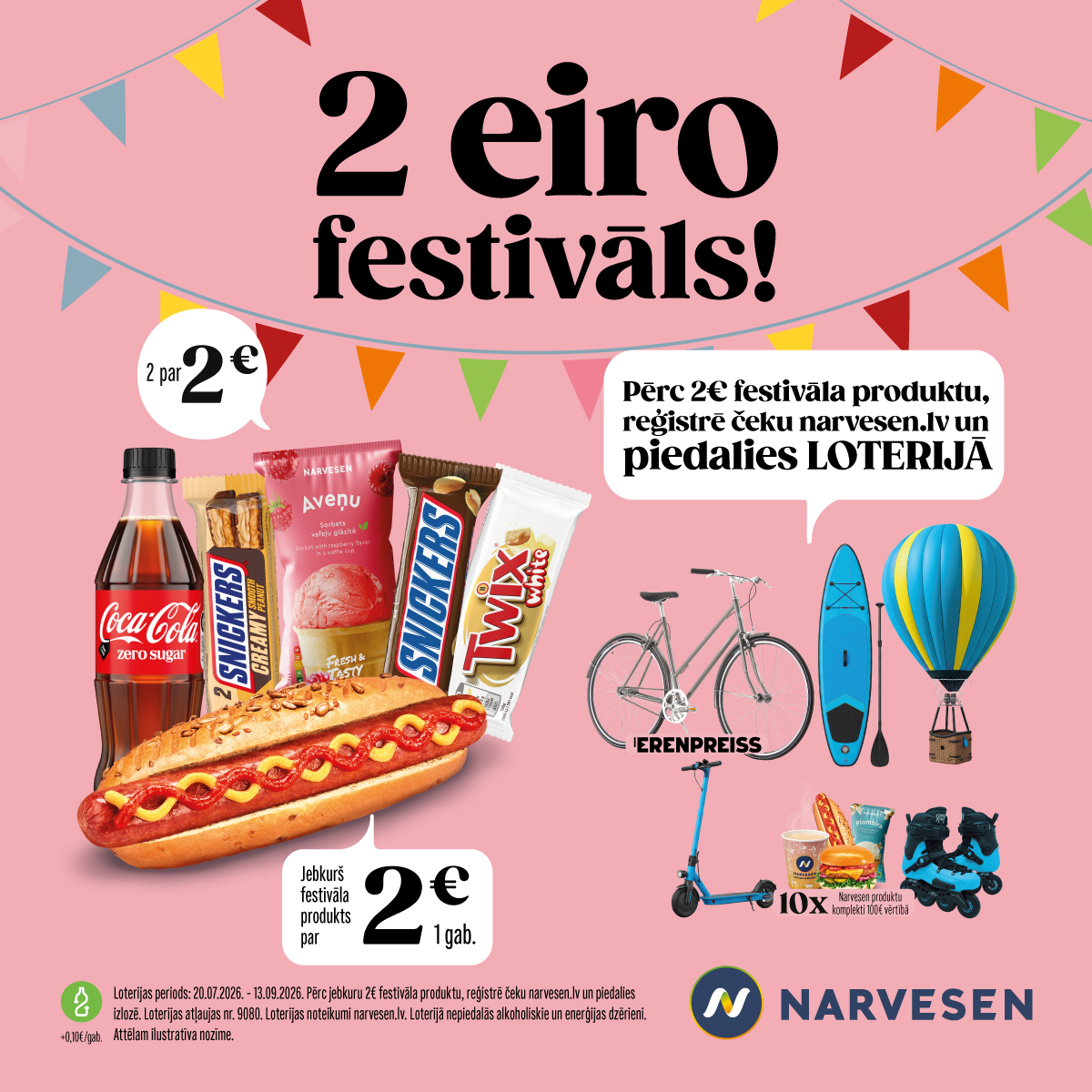 NARVESEN Vislatvijas 2 eiro festivāls un loterija