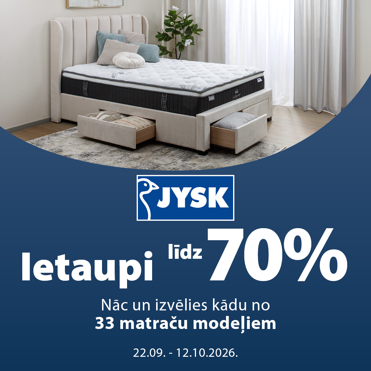 Nāc un izvēlies kādu no 33 matraču modeļiem