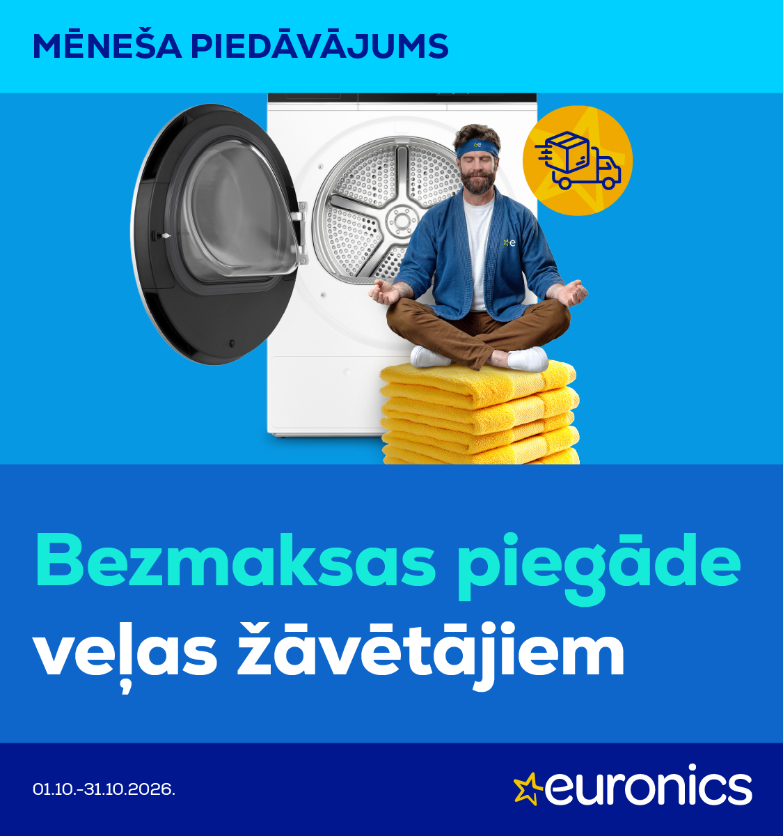 Bezmaksas veļas žāvētāju piegāde ar ienešanu mājoklī