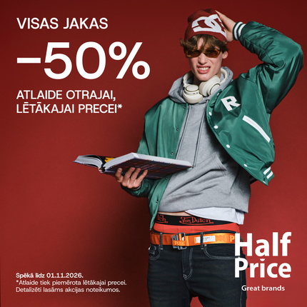 50% atlaide jakām