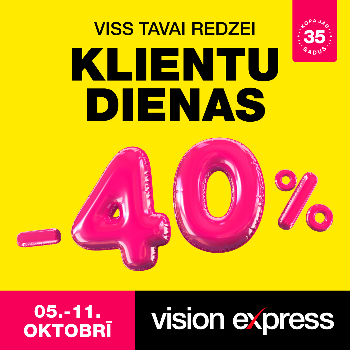 40% atlaide pirkumiem virs 40€